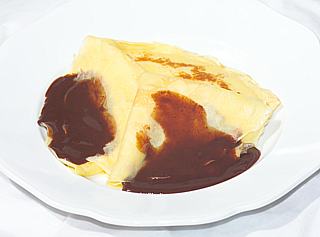 Crêpes mit Schokoladencreme