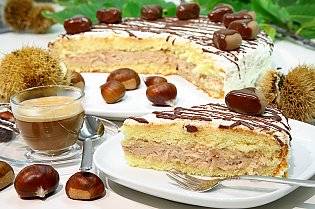 Kastanien- Creme- Torte